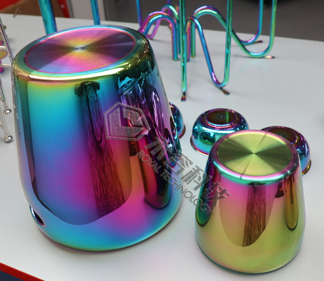 Машины для покрытия цвета радуги ПВД для кухонной посуды из нержавеющей стали