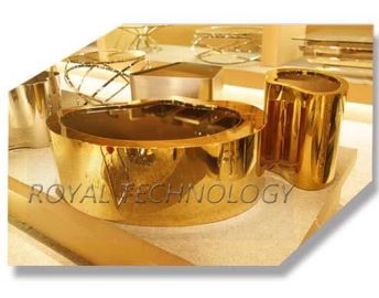 Машина плакировкой дуги мебели нержавеющей стали, стулья металла и оборудование для нанесения покрытия золота ПВД таблиц